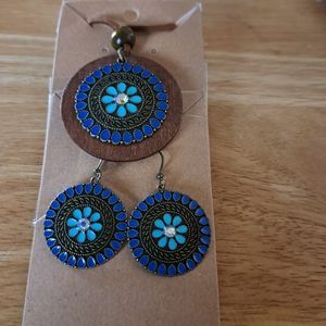 Handcrafted Fish hook Earrings /Necklace set